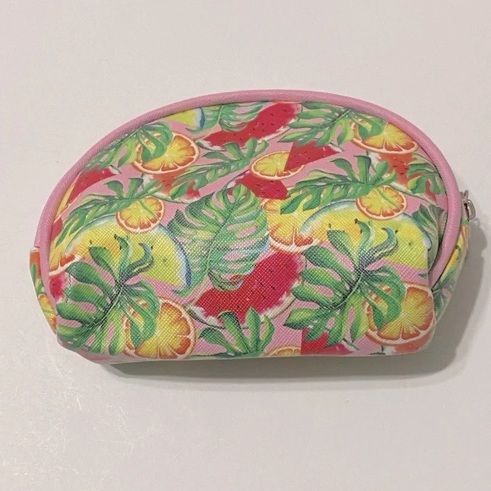 Beloved Set of Three Cosmetics Bags: One Clear and Two Watermelon Fruit Print